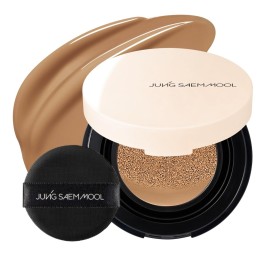 JUNG SAEM MOOL [ Mini ] Essential Skin Nuder Cushion Mini 30N Amber 0.17 Fl Oz, Natural Radiant Finish Cushion Foundation with Buildable Coverage, Lightweight Texture, Korean Foundation Makeup