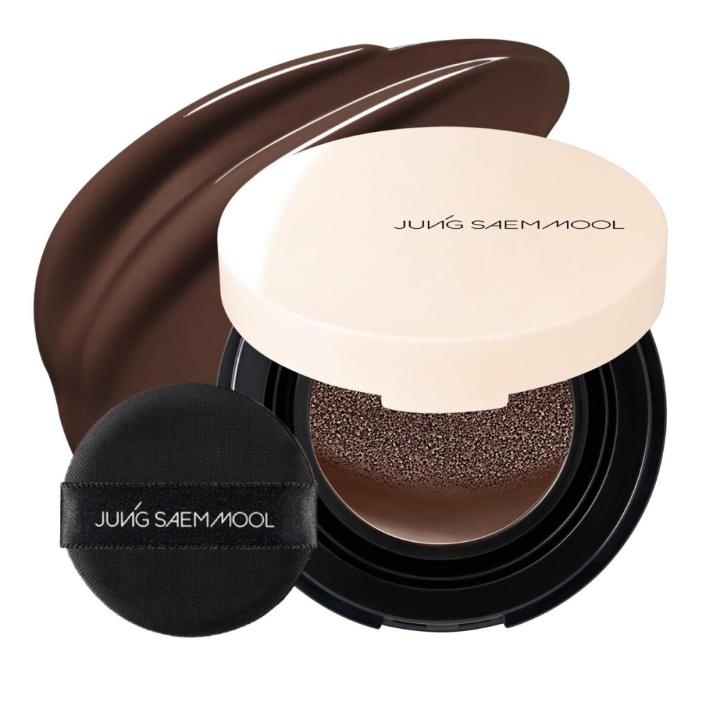 JUNG SAEM MOOL [ Mini ] Essential Skin Nuder Cushion Mini 45N Espresso 0.17 Fl Oz, Natural Radiant Finish Cushion Foundation with Buildable Coverage, Lightweight Texture, Korean Foundation Makeup