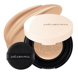 JUNG SAEM MOOL [ Mini ] Essential Skin Nuder Cushion Mini 23N Honey 0.17 Fl Oz, Natural Radiant Finish Cushion Foundation with Buildable Coverage, Lightweight Texture, Korean Foundation Makeup