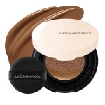 JUNG SAEM MOOL [ Mini ] Essential Skin Nuder Cushion Mini 38N Saddle Brown 0.17 Fl Oz, Natural Radiant Finish Cushion Foundation with Buildable Coverage, Lightweight Texture, Korean Foundation Makeup