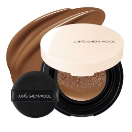 JUNG SAEM MOOL [ Mini ] Essential Skin Nuder Cushion Mini 38N Saddle Brown 0.17 Fl Oz, Natural Radiant Finish Cushion Foundation with Buildable Coverage, Lightweight Texture, Korean Foundation Makeup