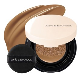 JUNG SAEM MOOL [ Mini ] Essential Skin Nuder Cushion Mini 34W Hazelnut 0.17 Fl Oz, Natural Radiant Finish Cushion Foundation with Buildable Coverage, Lightweight Texture, Korean Foundation Makeup
