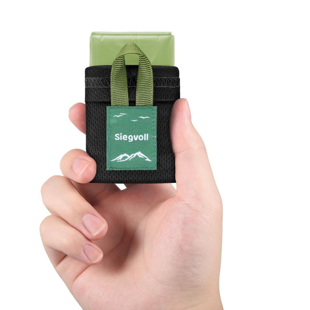 Siegvoll Pocket Picnic Blanket for 1 Persons, 43.3x27.56 (1.27oz) Super Light Compact Beach Blanket, SandProof Waterproof Portable Beach Picnic Mat for Outdoor Hiking Camping Travel Festival(Green)