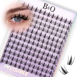 B&Q Fairy Lash Clusters Invisible Band False Eyelashes Clusters Natural Cluster Eyelash Extensions Comfortable Individual Lashes Extension DIY Soft Eyelash ClustersFairy-16mm