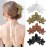 ANBALA 4Pcs Flower Hair Clips for Women Girls Neutral Color Hawaiian Flower Claw Clips for Thick Hair Non Slip Strong Hold Beach Accessories