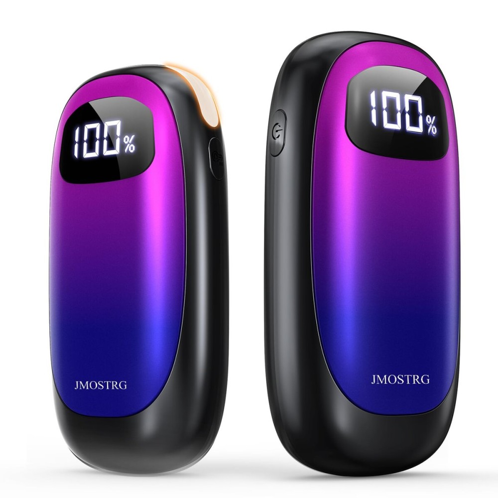 Hand Warmers Rechargeable 2 Pack, Electric Dual-Sided Heating with LED Display & Flashlight, Max 127, 13Hrs Long Lasting Pocket Heater for Raynauds, Hunting Essentials, Golf Gifts for Men Women