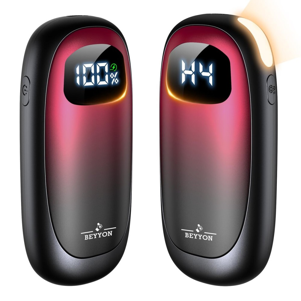 Hand Warmers Rechargeable-Electric Hand Warmers, Max 16 Hrs Warmth Up to 127, LED Display & Flashlight, Dual-Side Heating Portable Heater, Hunting Camping Essentials, Gifts for Men Women Raynauds