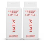 Native Body Wash with Naturally Derived Ingredients - Honey Crisp & Cider - For Women & Men, Sulfate, Paraben, & Dye Free Leaving Skin Soft and Hydrating | Fall Seasonal Scent Bundle, 18 oz - 2 Pk