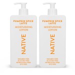 Native Body Lotion with Naturally Derived Ingredients - Pumpkin Spice Latte - Silicone, Paraben, & Dye Free Leaving Skin Soft and Hydrating | Fall Seasonal Scent Bundle, 16.5 oz - 2 Pk