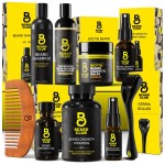 The Beard Club Supreme Beard Growth Kit - Derma Roller, Growth Oil, Vitamins, Vitamin Spray, Biotin Balm, Thickening Conditioner, Shampoo, Comb & Cleansing Spray - Gift Set