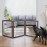 ZJSF Freestanding Foldable Dog Gate for House Extra Wide Wooden Brown Puppy Gate Stairs Dog Gates Doorways Tall Pet Gate 24 Height 3 Panels Pet Fence