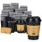 Lamosi 12 oz Coffee Cups with Lids 100 Pack, 12 oz Disposable Coffee Cup with Stir Sticks and Sleeves, To Go Hot Paper Cup for Home, Travel, Office