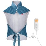 Comfytemp Weighted Heating Pad for Neck Shoulder Back Pain Relief, Birthday Christmas Gifts for Women Men Mom Dad, FSA Eligible Items Only List, Electric Large Heated Wrap for Elderly, 22x33, Blue