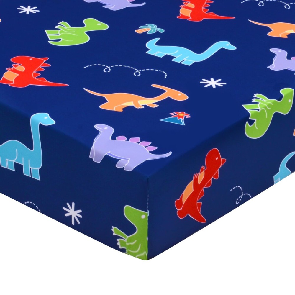 UOMNY Crib Sheet, Dinosaur Crib Sheets Baby Sheet for Standard Crib and Toddler Mattresses Nursery Bedding Sheet Crib Mattress Sheets for Boys and Girls 1 Pack Toddler Sheet