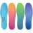 Sintege 3 Pairs Breathable Shoe Insoles Inserts Soft Cushioning Double-Layer Latex Foam Perforated Replacement Insoles for Men 7-11 Woman 2-8 (Gradient Orange,Purple,Cyan)