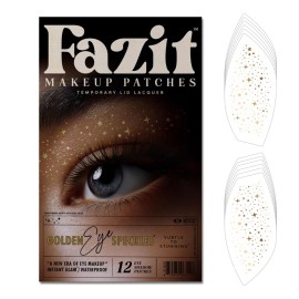 Fazit Makeup Patches - Golden Eye Speckles - Glow Up Make-Up Patches - Cute Glitter Makeup Accessories for Women - Cosmetic Glitter for Face