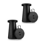 2-Pack Collapsible Stool, Load Capacity 400lbs, Lightweight Yet Sturdy, Upgraded Portable Stool for Camping Fishing Hiking BBQ