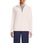 Lands\' End Womens Anyweather Full Zip Fleece Jacket Ivory Latte Regular X-Large