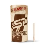 RAW Cones Organic 1-1/4 Size Pre-Rolled - 150 Pack - Rolling Paper with Tips & Packing Tubes Included