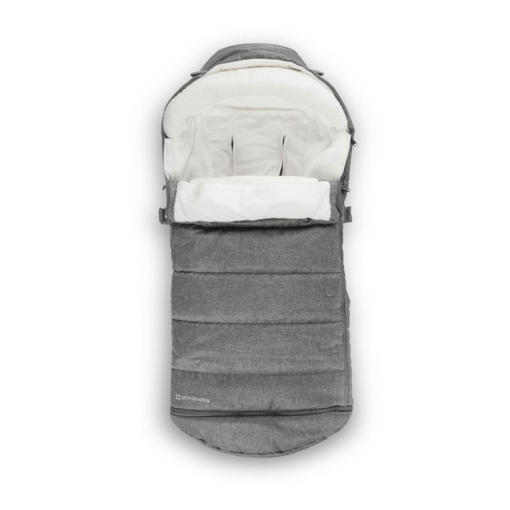 UPPAbaby CozyGanoosh 2-in-1 Seasonal Footmuff - Easily Attaches to UPPAbaby Strollers and RumbleSeat - Versatile, Ultra-Plush Zip-Out Liner for Cold Weather - Greyson (Charcoal Mlange)