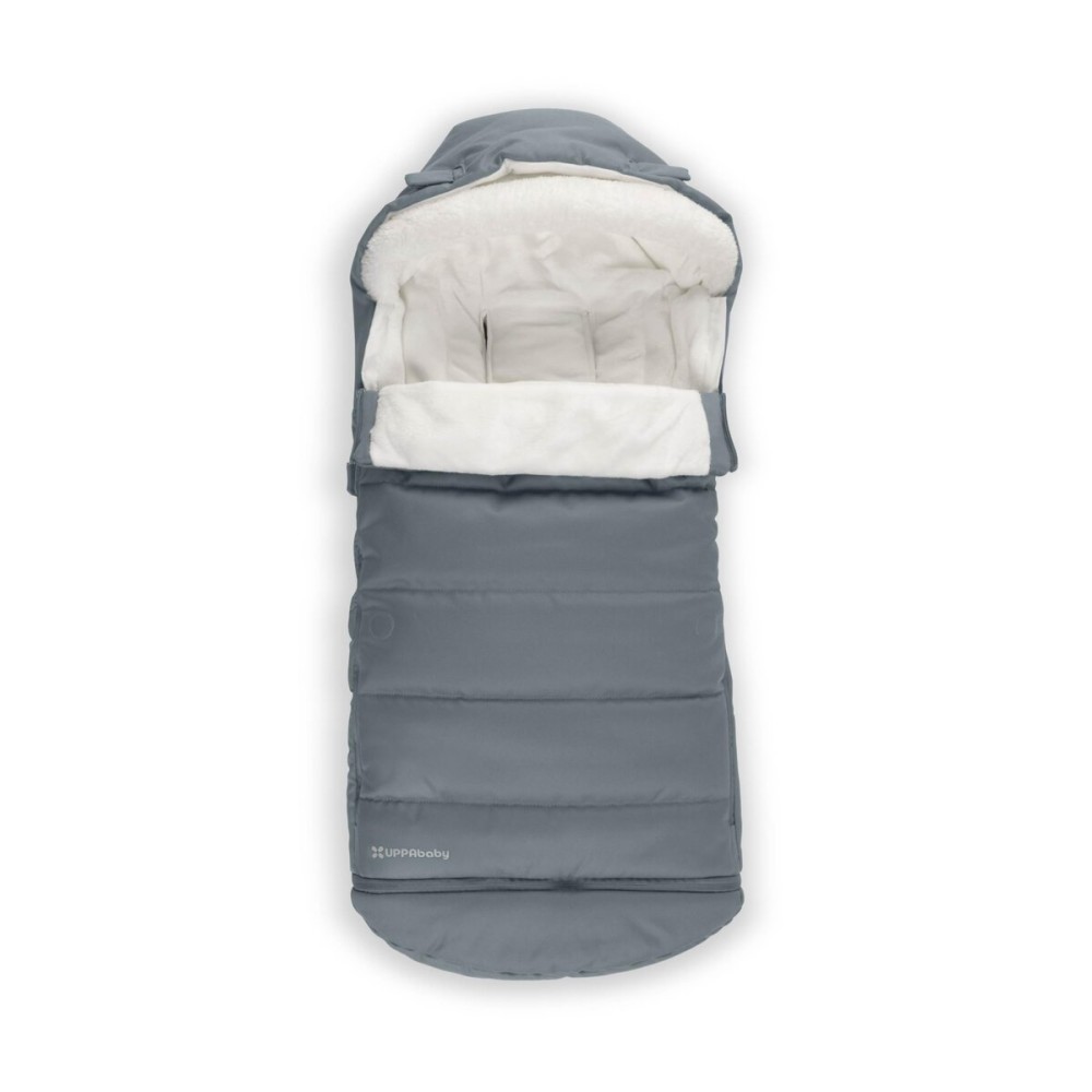 UPPAbaby CozyGanoosh 2-in-1 Seasonal Footmuff - Easily Attaches to UPPAbaby Strollers and RumbleSeat - Versatile, Ultra-Plush Zip-Out Liner for Cold Weather - Callum (Stone Blue)