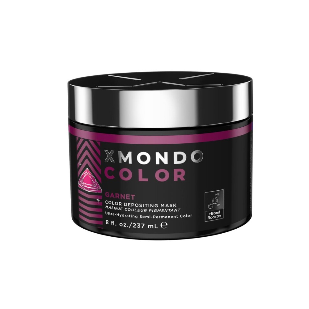 XMONDO Color Garnet Depositing Mask & Semi-Permanent Burgundy Hair Dye | Infused with Bond Booster Technology & Hyaluronic Acid for Nourishment, Revitalization & Repair, Vegan Formula, 8 Fl Oz 1-Pack