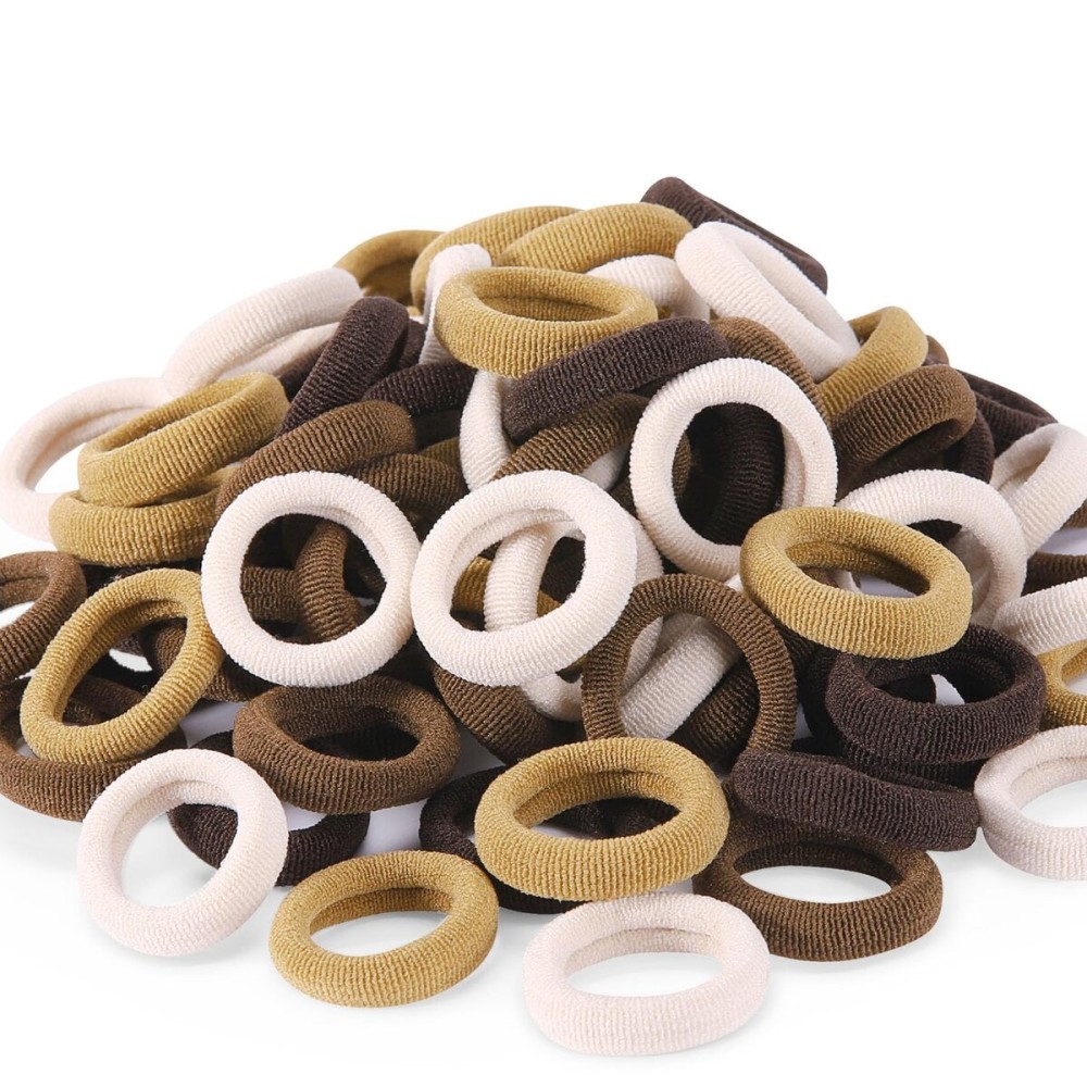 200 Pack Hair Ties BEoffer Baby Toddlers Girls Elastics Hair Bands No Damage Multicolor Colorful Small Rubber Bands Ponytail Pigtails Holders Not Harm to Hair (Brown)
