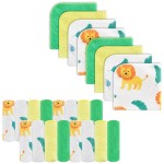 Baby Washcloths, 24Pack Baby Wash Cloths Extra Soft & Ultra Absorbent, Baby Towels and Washcloths Face Towels for Unisex Boys Girls Body, Washclothes Gentle on Sensitive Skin, 9x9 Lion