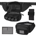 Vdones Tactical Fanny Pack CCW Bag Tactical Waist Pack with Secure Holster MOLLE System, Durable EDC Bag for Hunting Fishing Hiking