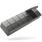 Barhon Pill Organizer Large, Weekly Medicine Pill Organizers, 7 Day Pills Box Case Travel for Big Vitamin Supplements Fish Oil, Gray