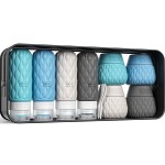 Lericttor Silicone Travel Bottles for Toiletries 8 Pack Travel Size Toiletries 3.4 oz 1.7 oz, Leakproof Squeeze Travel Size Containers Refillable Cosmetic Jars Set for Shampoo, Conditioner, Creams