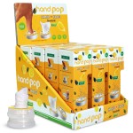 Hand Pop Lemon Wipes Bulk Pack - 480 Individually Wrapped Refreshing Wet Towelettes 4 case Pack of (12 Boxes of 10) - Alcohol-Free, Skin-Friendly, Travel Size Wipes for Home, Office, Events & Gifting