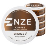 NZE Caffeine Nootropic Pouches (Coffee) - Energy Pouches with 50mg Caffeine, Alpha GPC, L-Tyrosine & L-Theanine - No Sugar or Artificial Sweeteners - 15 Nicotine Free Pouches Per Can - 5 Pack