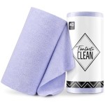 Fantasticlean Microfiber Cleaning Cloth Roll -40 Pack, Tear Away Microfiber Towels, 12 x 12, Reusable, Washable, Scratch Free, Ultra Absorbent for Car, Home Supplies, Pet, Kitchen (Lavender)