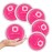ICEWRAPS Reusable Hot & Cold Gel Packs for Pain Relief - 5 Pack with Cloth Backing for Injuries, Surgery, Toothache (5 Pack),Pink