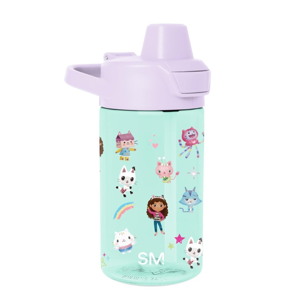 Simple Modern Gabby\'s Dollhouse Kids Tritan Plastic Summit Water Bottle | 12 oz BPA-Free Cup with Covered Leak Proof Straw Lid for Girls, Toddlers | Gabby\'s Friends