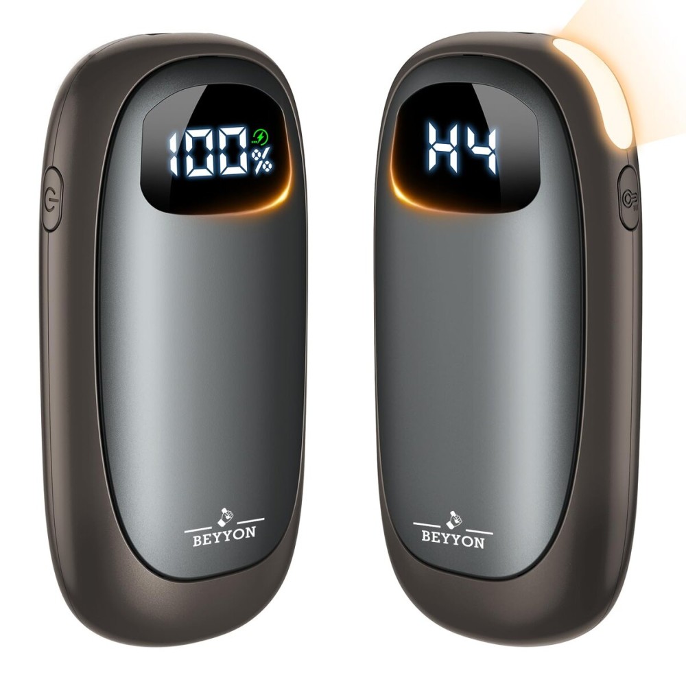 Hand Warmers Rechargeable-Electric Hand Warmers, Max 16 Hrs Warmth Up to 127, LED Display & Flashlight, Dual-Side Heating Portable Heater, Hunting Camping Essentials, Gifts for Men Women Raynauds