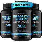 Neuropathy Support Natural Nerve Discomfort Relief - Made in USA - Nerve Antioxidant for Trigeminal Neuralgia, Diabetic & Peripheral Neuropathy - Hands, Neck, Feet & Toes Treatment Formula - Pack of 3