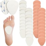 Syhood 40 Pcs Metatarsal Pad Men Women 1/4 Inch Thick Ball of Foot Pain Relief Cushions Thick Metatarsal Felt Pads Cushion Pain Relief Forefoot Support Mat (Multicolor)