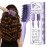 Curl Defining Brush for Curly Hair - Detangling & Styling Brush with Wide Tooth Design, Soft Bristles Reduce Frizz, Shape Curls & Waves for Women and Men, Wet & Dry Use (Purple)