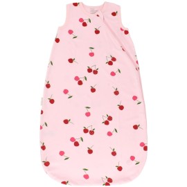Ecolino Organic Cotton Baby Sleep Sack - 2-Way Zipper Baby Wearable Blanket - Newborn Sleeping Bag Sack - 0-6 Months - Cherry