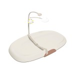 Skip Hop Baby Changing Pad Nursery Style Wipe-Clean Contoured with Cushioned Foam, Non-Skid Base, Built-in Safety Belt & Tuck-Away Toy Bar Fits Standard Changing Tables, Oat