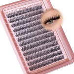 Medium Lash Clusters Short Wispy C Curl Eyelash Clusters 14MM Individual Eyelashes Natural Cluster Eyelash Extensions Natural Looking Cluster Lashes by Geeneiya (C Curl,14MM)