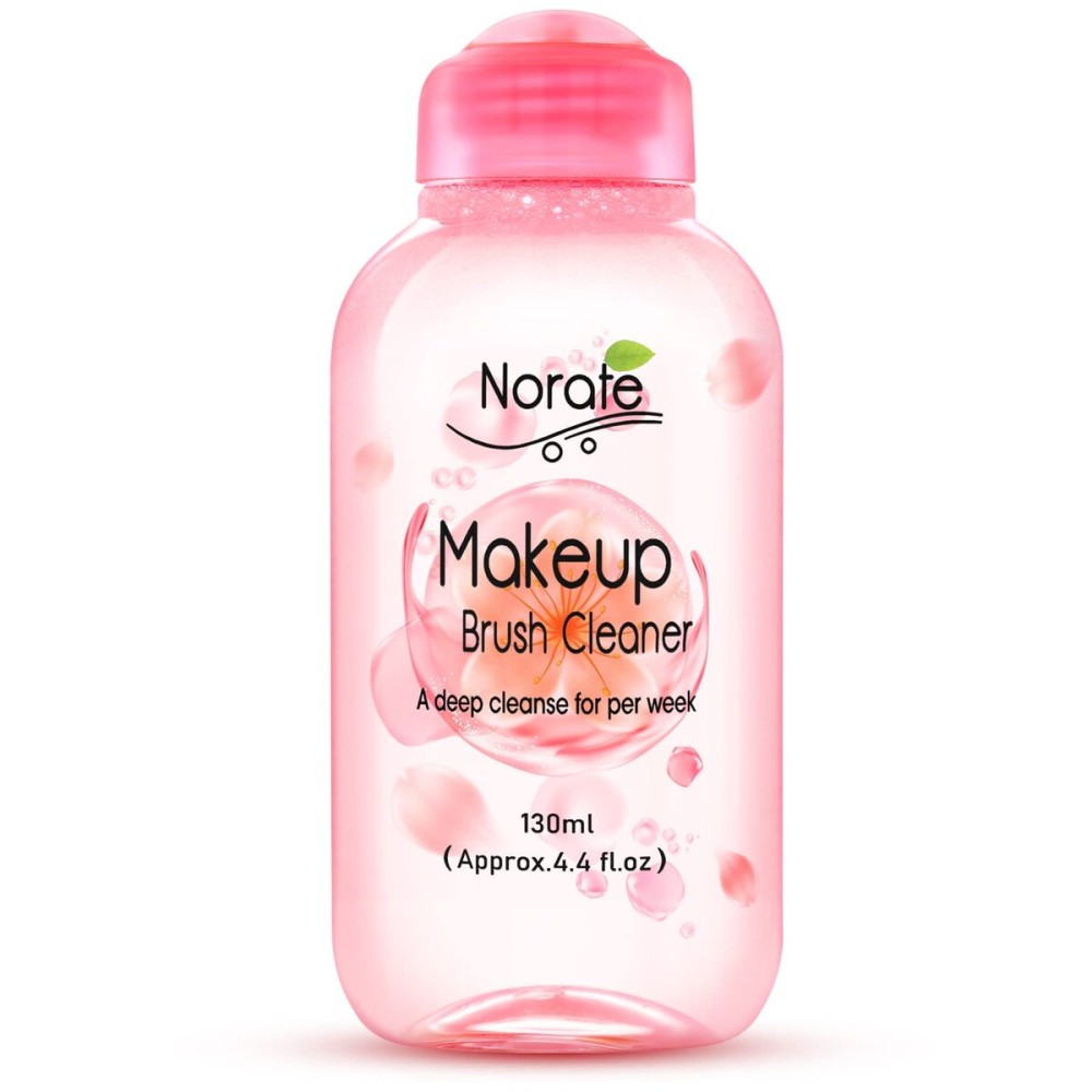 Norate Makeup Brush Cleaner, Make Up Brush Cleansers Solution, Makeup Cleaner for Makeup Brushes, Beauty Sponge, Powder Puff, Deep Clean Brush Shampoo, Gentle Formula Cruelty Free 4.4 FL.OZ