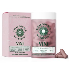 Vital Source Nutrition - ViXi - Feminine Balance Capsules - Vaginal Wellness & pH Support - with LactoSpore, Cranberry + Pineapple Fruit Powder -Supports Urinary Wellness & Healthy Flora -30 Servings