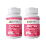 EZ Melts Dissolvable Biotin 5,000 mcg, Hair, Skin & Nail Support, Sugar-Free, 3-Month Supply - 2 Pack