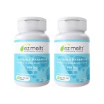 EZ Melts Dissolvable Calcium and Magnesium Supplement with Vitamin D3, Sugar-Free, 1-Month Supply - 2 Pack