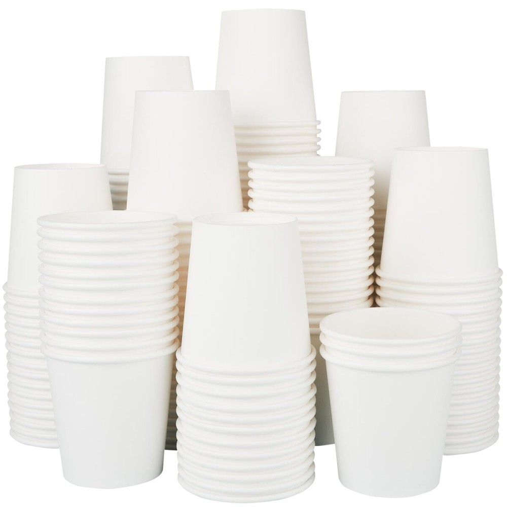 Huifany 100 Pack 5 oz Paper Cups, Small Bathroom Cups Disposable Paper Cup for Mouthwash,Hot/Cold Beverage Drinking Cup for Party, Picnic, BBQ, Travel and Event