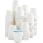Huifany 100 Pack 3 oz Paper Cups, Disposable Bathroom Cups, Small Mouthwash Cup White Paper Drinking Cup for Party,Picnic,Travel and Events