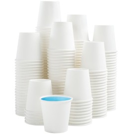 Huifany 100 Pack 3 oz Paper Cups, Disposable Bathroom Cups, Small Mouthwash Cup White Paper Drinking Cup for Party,Picnic,Travel and Events